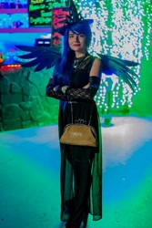 Size: 1440x2160 | Tagged: safe, artist:evescintilla, princess luna, human, 2016, clothes, cosplay, costume, irl, irl human, nightmarenight16, photo, solo