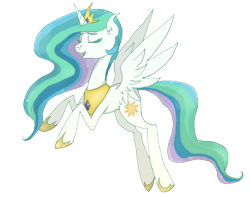 Size: 854x678 | Tagged: safe, artist:rainbowcider, princess celestia, alicorn, pony, eyes closed, female, mare, open mouth, simple background, solo, transparent background