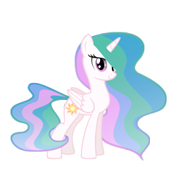 Size: 3000x3000 | Tagged: safe, artist:darthzew, princess celestia, alicorn, pony, female, mare, simple background, solo, transparent background, vector, younger