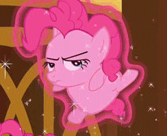 Size: 244x199 | Tagged: safe, screencap, pinkie pie, earth pony, pony, too many pinkie pies, spoiler:s03, angry, cropped, levitation, magic, wat, wtf