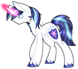 Size: 673x600 | Tagged: safe, artist:chipthedoritoqueen, shining armor, pony, unicorn, frown, magic, simple background, solo, transparent background