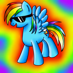 Size: 4200x4200 | Tagged: safe, artist:ixxogu, rainbow dash, pegasus, pony, absurd resolution, sunglasses, swag