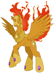 Size: 1280x1724 | Tagged: safe, artist:bellalysewinchester, nightmare star, princess celestia, alicorn, pony, female, horn, mare, solo