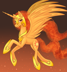 Size: 937x1000 | Tagged: safe, artist:stalkerpony, nightmare star, princess celestia, alicorn, pony, female, horn, mare, solo