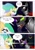 Size: 650x938 | Tagged: safe, edit, king sombra, princess celestia, alicorn, pony, unicorn, spoiler:transformers: age of extinction, armor, fall of the crystal empire, galvatron, halberd, magic, optimus prime, scene interpretation, scene parody, speech bubble, transformers, transformers: age of extinction, warrior celestia