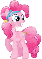 Size: 7126x10000 | Tagged: safe, artist:pirill, pinkie pie, earth pony, pony, absurd resolution, crystal makeover, crystallized, simple background, solo, transparent background, vector