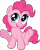 Size: 3500x4335 | Tagged: safe, artist:aleximusprime, artist:atmospark, pinkie pie, earth pony, pony, chibi, simple background, solo, transparent background, vector