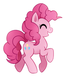 Size: 491x568 | Tagged: safe, artist:tsurime, pinkie pie, earth pony, pony, cute, diapinkes, eyes closed, female, mare, open mouth, profile, simple background, solo, transparent background