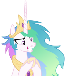 Size: 5200x6000 | Tagged: safe, artist:magister39, princess celestia, alicorn, pony, absurd resolution, female, insanity, mare, messy mane, simple background, smiling, snaplestia, solo, transparent background, vector