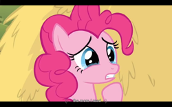 Size: 1024x640 | Tagged: safe, screencap, pinkie pie, earth pony, pony, too many pinkie pies, female, mare, pink coat, pink mane, youtube caption