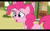 Size: 1024x640 | Tagged: safe, screencap, pinkie pie, earth pony, pony, too many pinkie pies, female, mare, pink coat, pink mane, youtube caption