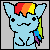 Size: 50x50 | Tagged: safe, artist:djak-47, rainbow dash, pegasus, pony, animated, cute, female, gif, licking, mare, pixel art, solo, sprite, tongue out