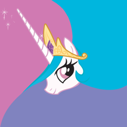 Size: 510x510 | Tagged: safe, princess celestia, alicorn, pony, artifact, female, horn, mare, meme, multicolored mane, solo, white coat