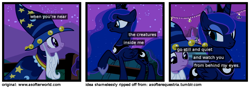 Size: 1200x420 | Tagged: safe, princess luna, twilight sparkle, alicorn, pony, unicorn, a softer world, crown, duo, female, horn, jewelry, mare, regalia, wings