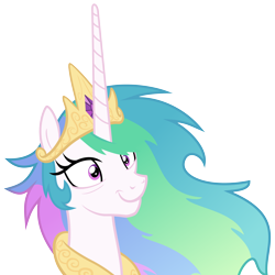 Size: 6000x6000 | Tagged: safe, artist:magister39, princess celestia, alicorn, pony, absurd resolution, female, insanity, mare, messy mane, simple background, smiling, snaplestia, solo, transparent background, vector