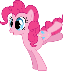 Size: 3585x4000 | Tagged: safe, artist:thorinair, pinkie pie, earth pony, pony, too many pinkie pies, simple background, solo, transparent background, vector