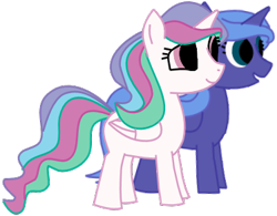 Size: 374x292 | Tagged: safe, artist:totallynotabronyfim, princess celestia, princess luna, alicorn, pony, filly, simple, simple background, smiling, young