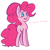 Size: 450x450 | Tagged: safe, artist:mt, pinkie pie, earth pony, pony, dust, female, mare, pink coat, pink mane, solo