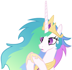 Size: 6000x5800 | Tagged: safe, artist:magister39, princess celestia, alicorn, pony, absurd resolution, female, frown, insanity, mare, messy mane, open mouth, simple background, snaplestia, solo, transparent background, vector, wide eyes