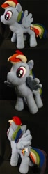 Size: 500x1803 | Tagged: safe, artist:chu-po-po, rainbow dash, pegasus, pony, female, irl, mare, photo, plushie, solo