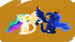 Size: 727x410 | Tagged: safe, artist:heymybutter, princess celestia, princess luna, mouse, mousified, species swap