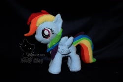 Size: 1200x800 | Tagged: safe, artist:vegeto-uchihaportgas, rainbow dash, pegasus, pony, female, filly, irl, mare, photo, plushie, solo, watermark