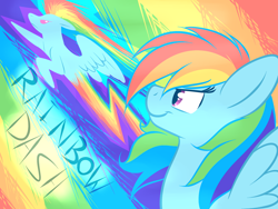 Size: 1280x960 | Tagged: safe, artist:fizzy-dog, rainbow dash, pegasus, pony, detailed background, female, mare, solo