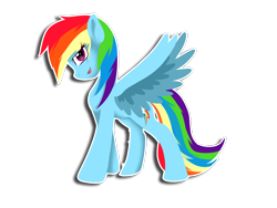 Size: 1600x1200 | Tagged: safe, artist:pastelflakes, rainbow dash, pegasus, pony, female, mare, simple background, solo, transparent background, white outline