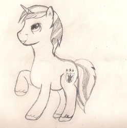 Size: 1214x1224 | Tagged: safe, artist:silversthreads, shining armor, pony, unicorn, daily sketch, male, sketch, solo, stallion, traditional art, unshorn fetlocks