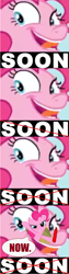 Size: 496x1978 | Tagged: safe, pinkie pie, earth pony, pony, fourth wall, marker, meme, now, soon, xk-class end-of-the-world scenario, yandere, yandere pie