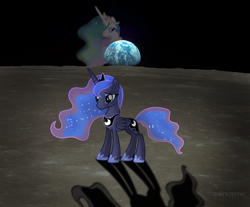 Size: 904x750 | Tagged: safe, princess celestia, princess luna, alicorn, pony, moon, photoshop, princess, sad