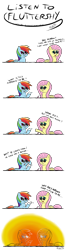 Size: 1000x3706 | Tagged: safe, artist:chibi95, fluttershy, rainbow dash, pegasus, pony, asdfmovie, comic, explosion, mine turtle, this will end in tears and/or death