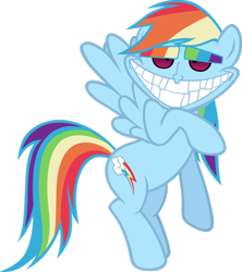 Size: 900x1014 | Tagged: safe, rainbow dash, pegasus, pony, blue coat, courage the cowardly dog, female, freaky fred, mare, multicolored mane