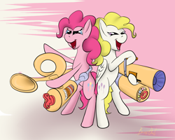 Size: 1280x1024 | Tagged: safe, artist:burnout42, pinkie pie, surprise, earth pony, pony, g1, g1 to g4, generation leap