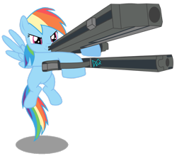 Size: 953x838 | Tagged: safe, artist:drumblastingquilava, rainbow dash, pegasus, pony, dante (devil may cry), devil may cry, dual wield, gun, gunslinger