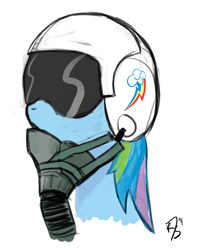 Size: 1161x1450 | Tagged: safe, artist:helhoof, rainbow dash, pegasus, pony, female, helmet, mare, pilot, wings