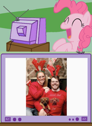 Size: 563x770 | Tagged: safe, pinkie pie, pony, exploitable meme, meme, photo, tv meme