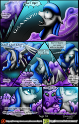 Size: 1200x1881 | Tagged: safe, artist:bonaxor, king sombra, princess luna, oc, oc:dream, alicorn, pony, unicorn, comic:corruption, comic