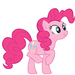 Size: 6691x6691 | Tagged: safe, artist:freak0uo, pinkie pie, earth pony, pony, absurd resolution, derp, scrunchy face, silly, simple background, transparent background, vector