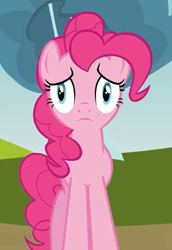 Size: 384x559 | Tagged: safe, screencap, pinkie pie, earth pony, pony, too many pinkie pies, cropped, female, mare, solo