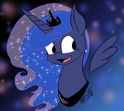 Size: 726x648 | Tagged: safe, artist:modofgpl, princess luna, alicorn, pony, bust, cute, portrait, solo