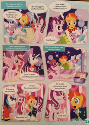 Size: 458x640 | Tagged: safe, princess cadance, princess flurry heart, shining armor, starlight glimmer, sunburst, alicorn, pony, unicorn, comic, official, official comic