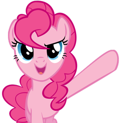 Size: 900x922 | Tagged: safe, artist:randomtmcr, pinkie pie, earth pony, pony, point, simple background, transparent background, vector