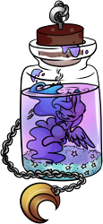 Size: 2946x6392 | Tagged: safe, artist:cutepencilcase, princess luna, alicorn, pony, absurd resolution, eyes closed, floating, impossibly large ears, pony in a bottle, simple background, smiling, solo, spread wings, stars, transparent background, underwater