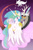 Size: 2176x3304 | Tagged: safe, artist:go0re, discord, princess celestia, alicorn, pony, bouquet, dislestia, female, flower, male, shipping, straight