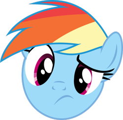 Size: 1280x1248 | Tagged: safe, rainbow dash, pegasus, pony, head, simple background, solo, transparent background, vector