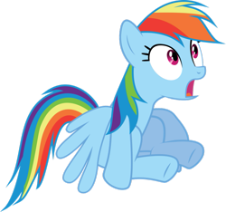 Size: 923x865 | Tagged: safe, rainbow dash, pegasus, pony, fall weather friends, shocked, simple background, solo, transparent background, vector