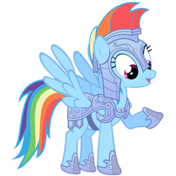 Size: 900x900 | Tagged: safe, rainbow dash, pegasus, pony, armor, crystal guard armor, simple background, solo, transparent background, vector