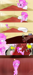 Size: 2598x5905 | Tagged: safe, artist:falloutmuse, discord, pinkie pie, earth pony, pony, comic, discopie, female, male, shipping, straight