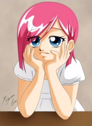 Size: 2550x3480 | Tagged: safe, artist:shinta-girl, pinkie pie, humanized, pinkamena diane pie, young